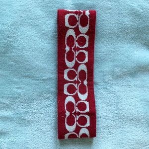 Coach Headband Red & Silver